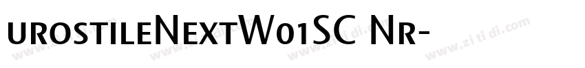 urostileNextW01SC Nr字体转换
